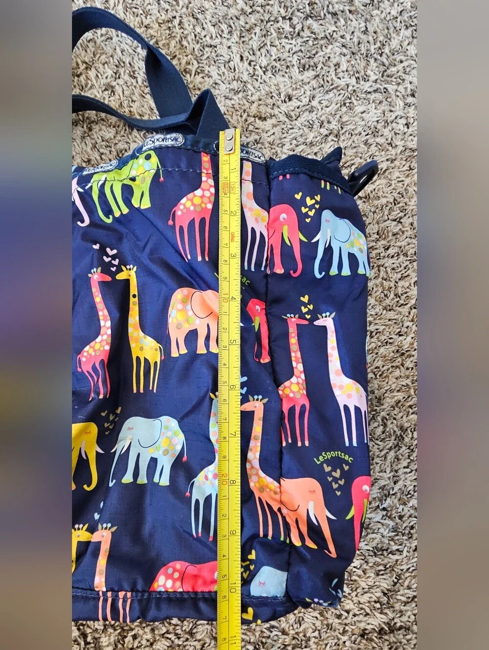 LeSportsac Ryan Neutral Diaper Bag Animal Print